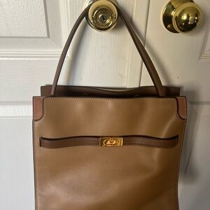 Tory Burch Tan Lee Radziwill Double Bag (Large)